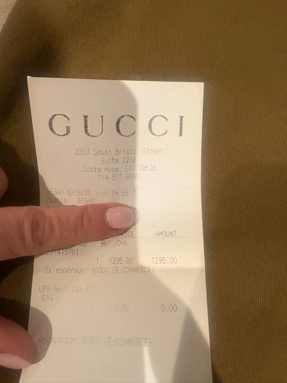 Gucci canvas hobo bag! Never worn.  Have original tag and receipt. - Picture 8 of 14